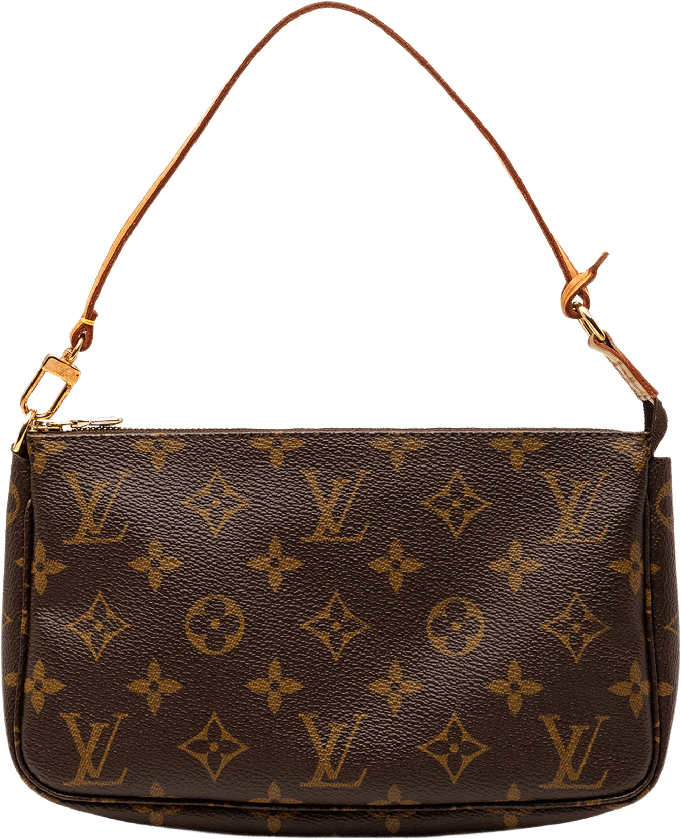 Louis Vuitton Monogram Pochette Accessoires, från Luxclusif, i färgen brun.