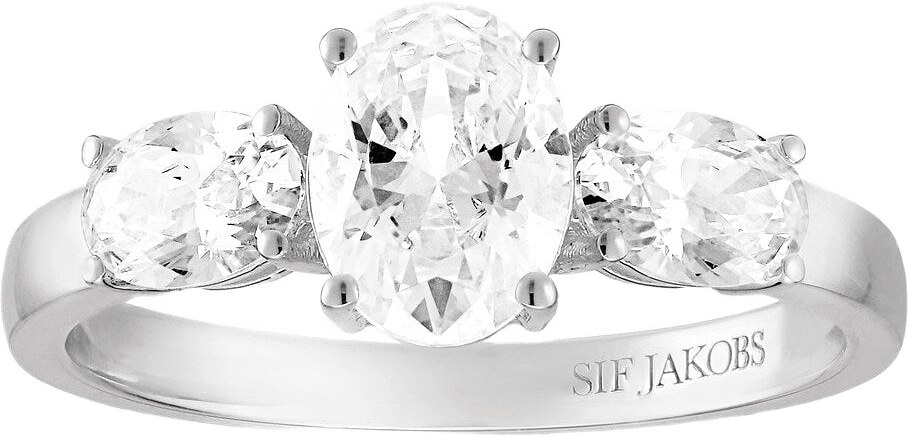 Ring Ellisse Tre, från Sif Jakobs Jewellery, i färgen silver.