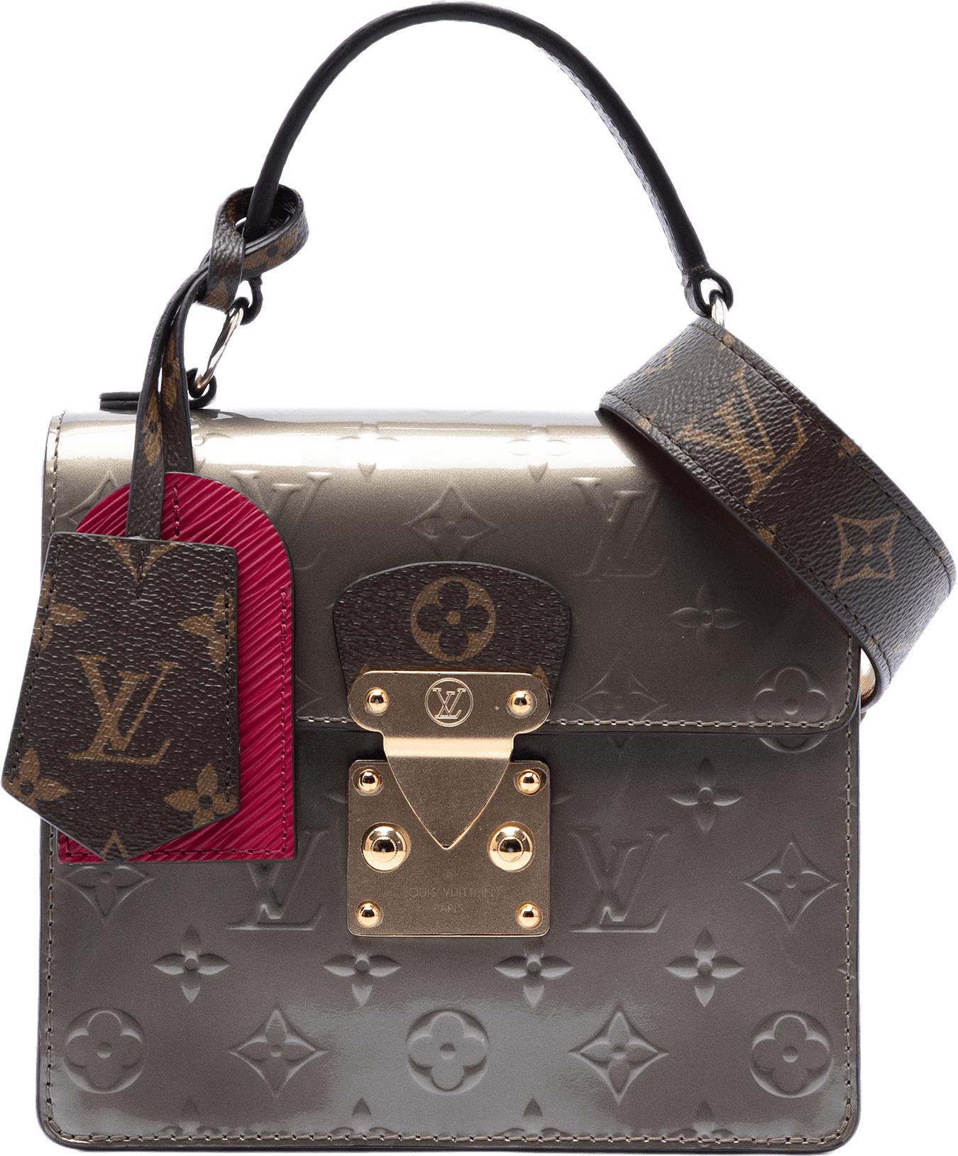 Louis Vuitton Monogram Vernis Spring Street, från Luxclusif, i färgen brun.