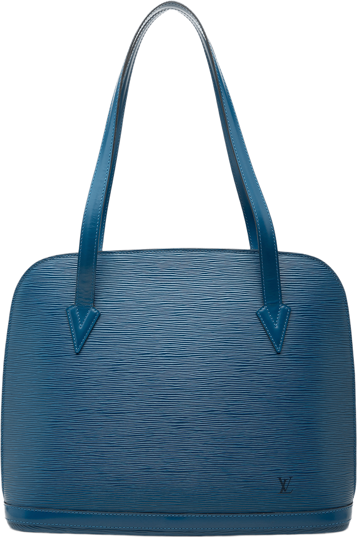 Louis Vuitton Epi Lussac, från Luxclusif, i färgen blue.
