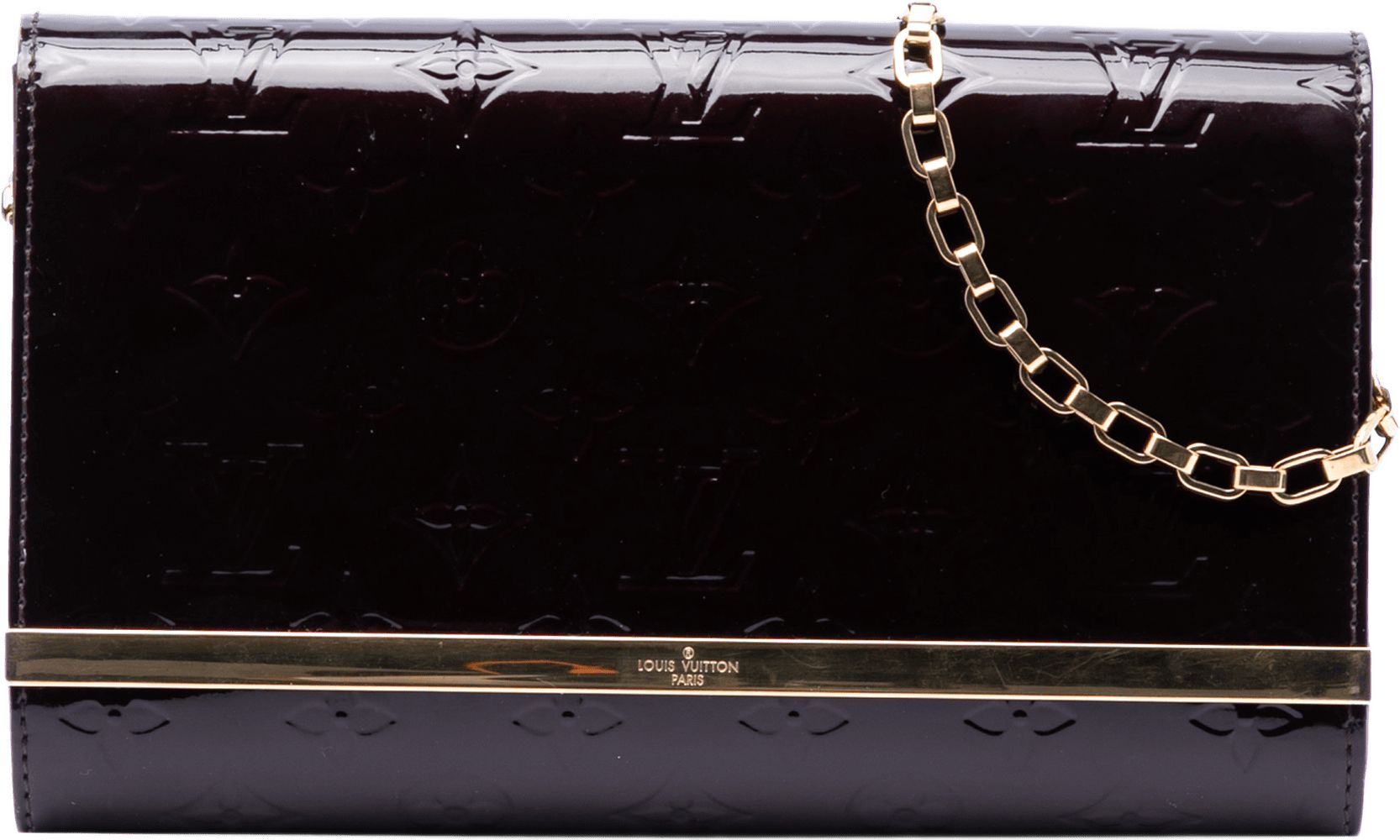 Louis Vuitton Monogram Vernis Ana, från Luxclusif, i färgen purple.