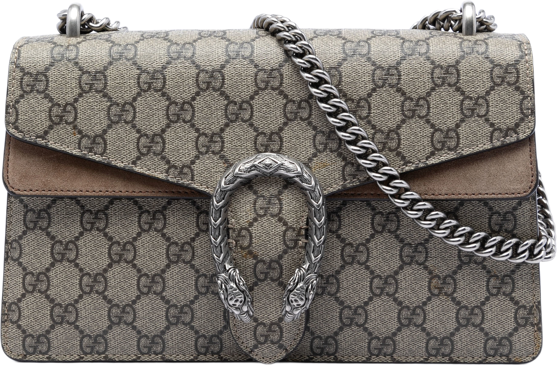 Gucci Medium Gg Supreme Dionysus Shoulder Bag, från Luxclusif, i färgen beige.