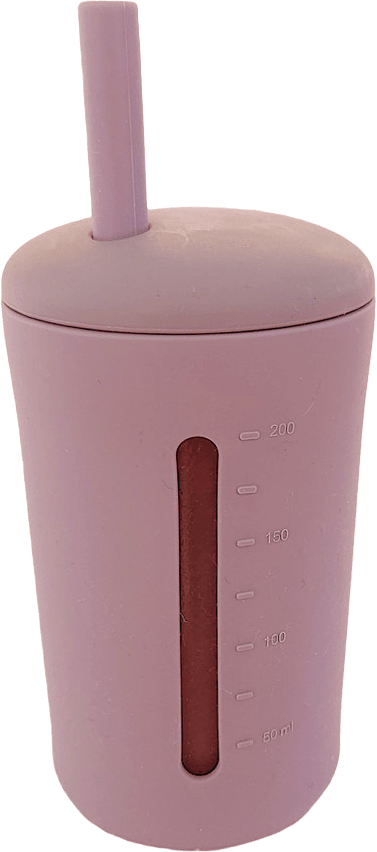 Mugg Med Sugrör Silikon 200 Ml