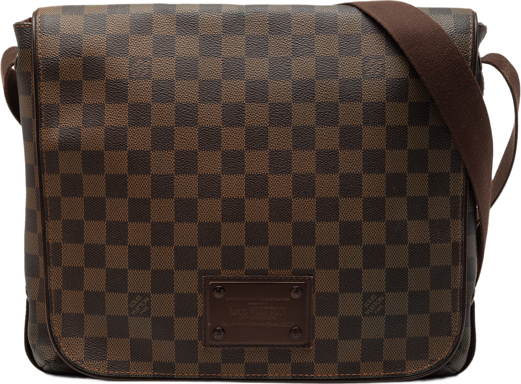 Louis Vuitton Damier Ebene Brooklyn Mm, från Luxclusif, i färgen brun.