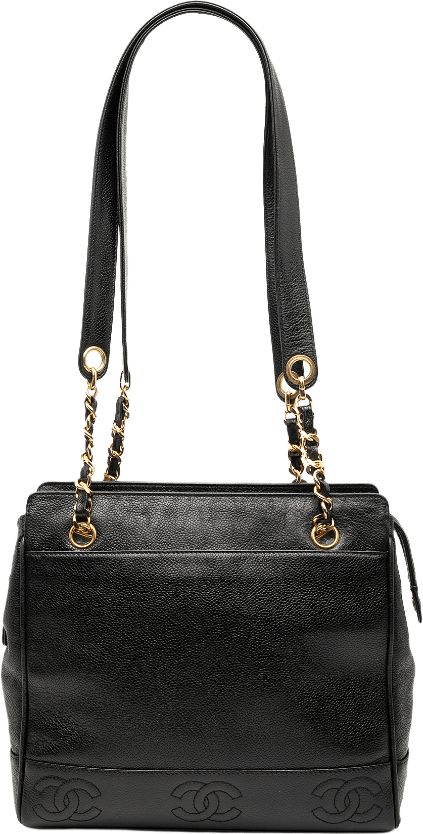 Chanel Triple Cc Caviar Shoulder Bag, från Luxclusif, i färgen black.