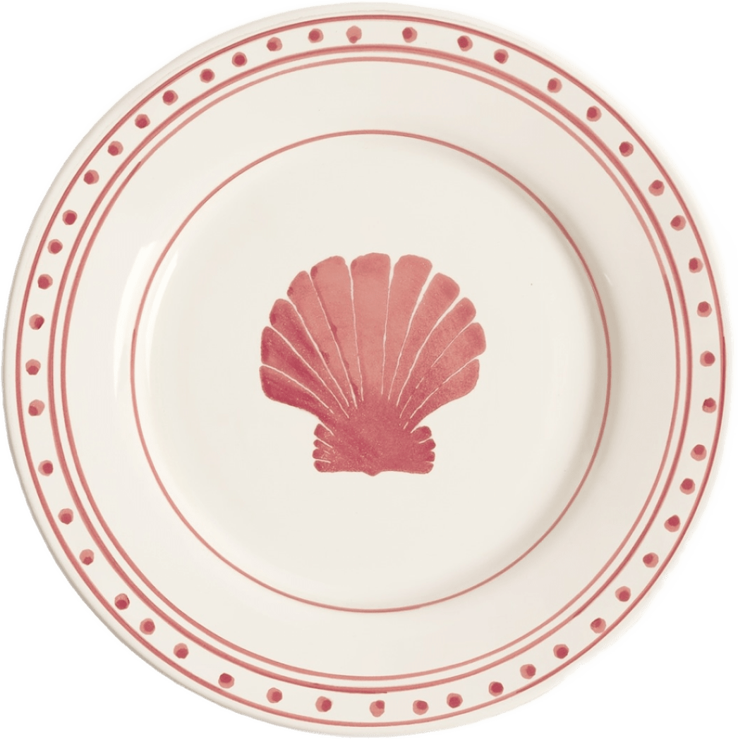 Shell Tallrik - 28 Cm, från Pick A Poppy, i färgen dark pink.