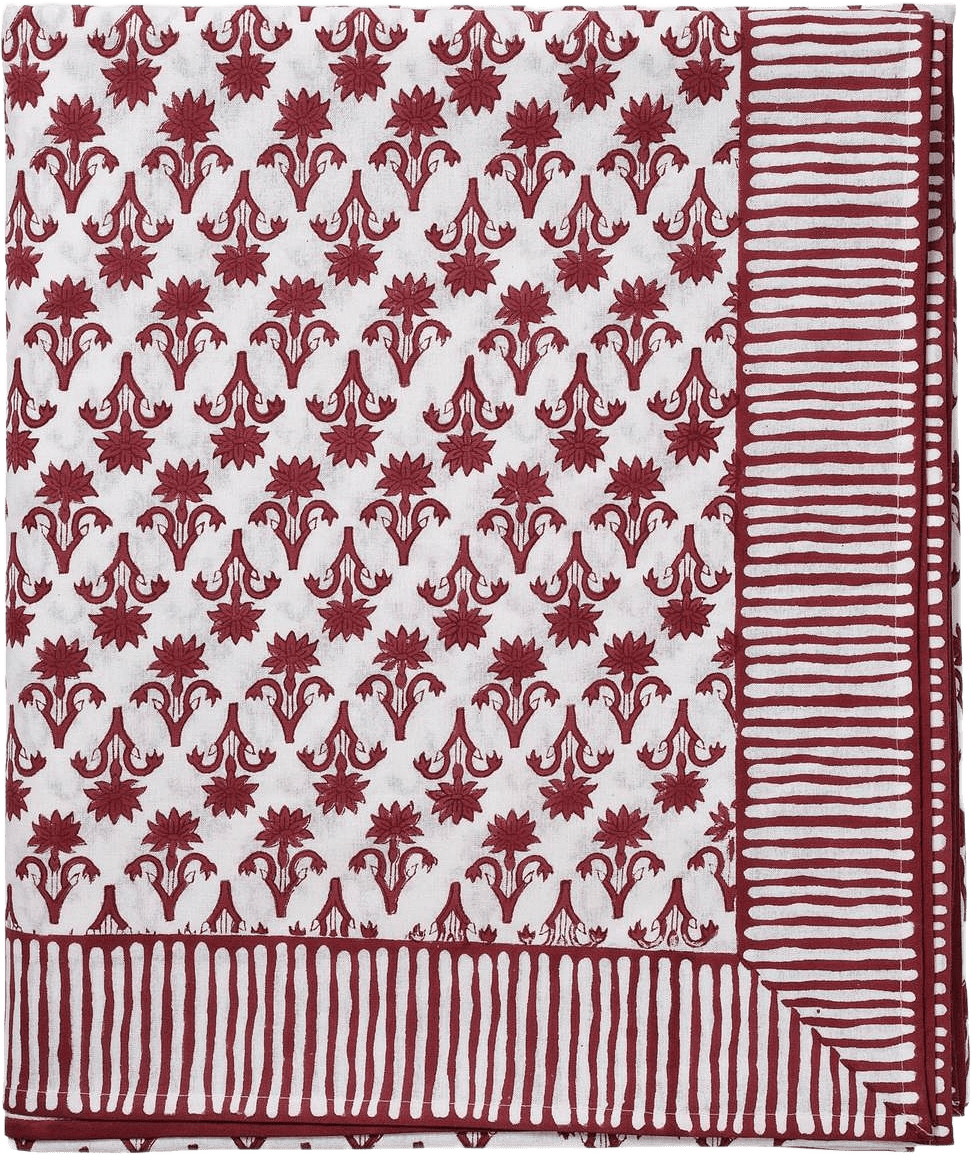 Lily Bordsduk - 150x250 Cm, från Pick A Poppy, i färgen burgundy.