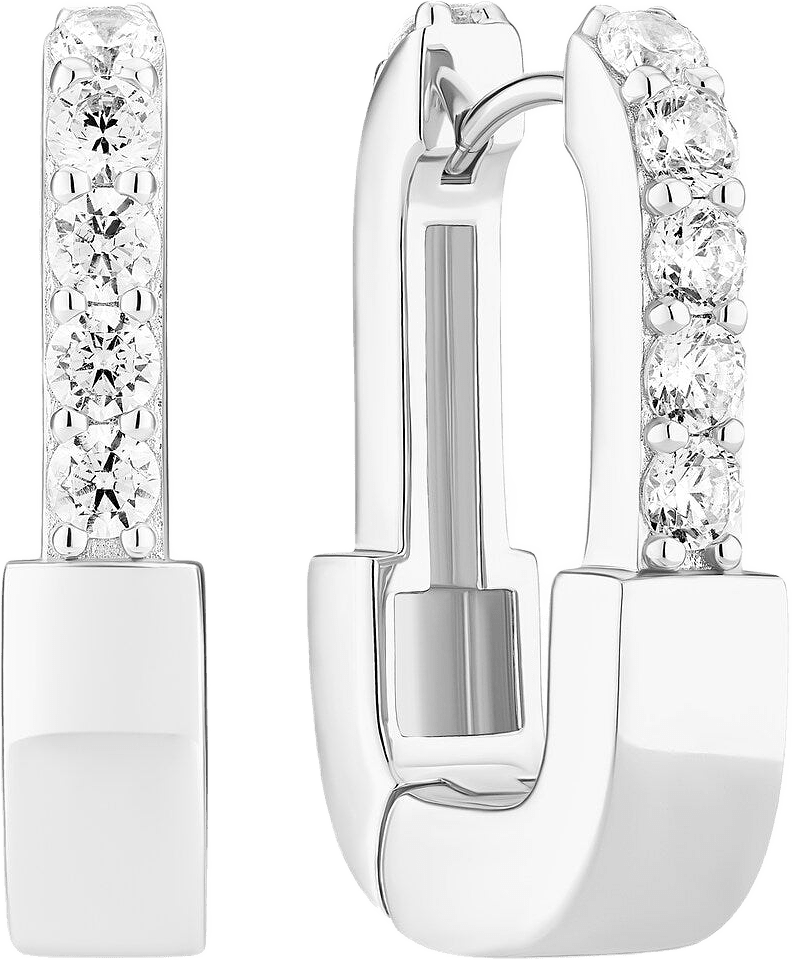 Örhänge Maratea With White Zirconia, från Sif Jakobs Jewellery, i färgen silver.