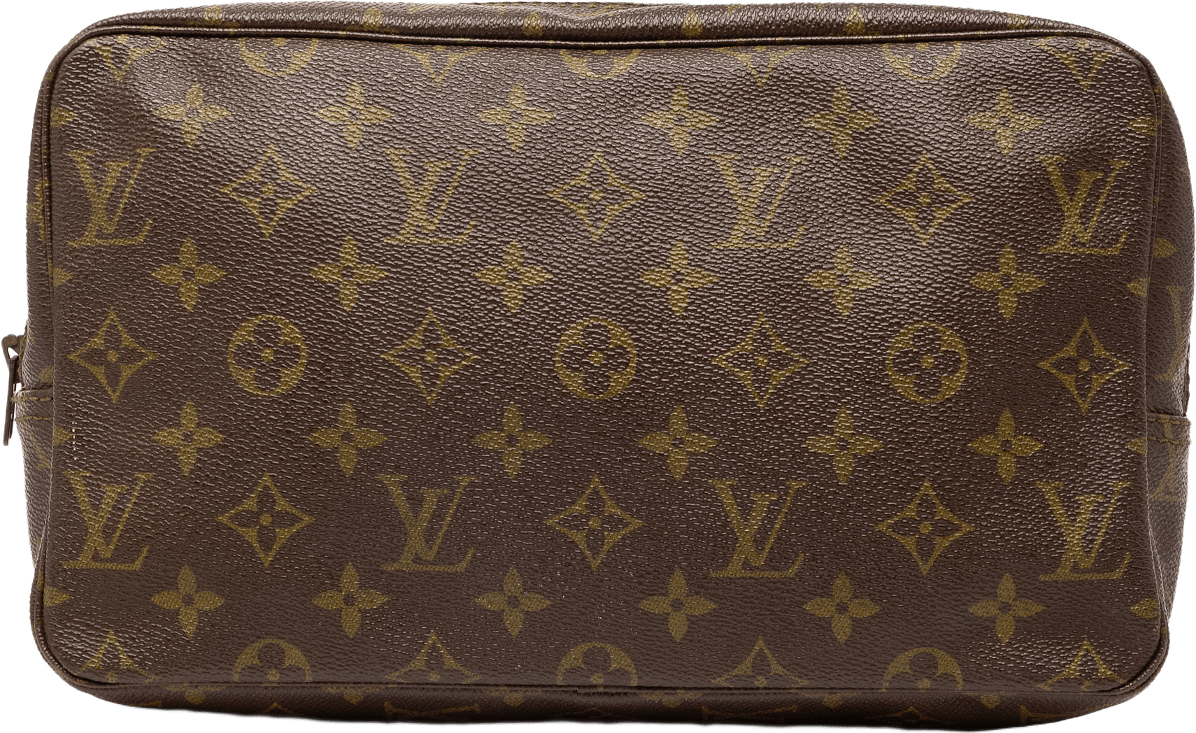 Louis Vuitton Monogram Trousse Toilette 28, från Luxclusif, i färgen brown.