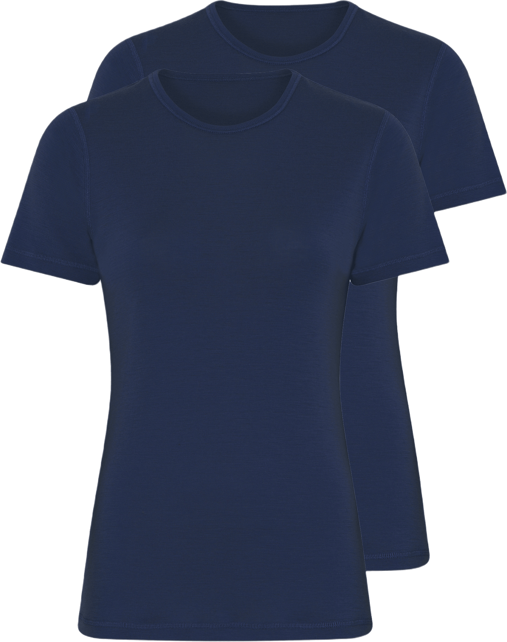 2-pack 100% Merinoull, T-shirt, Marinblått