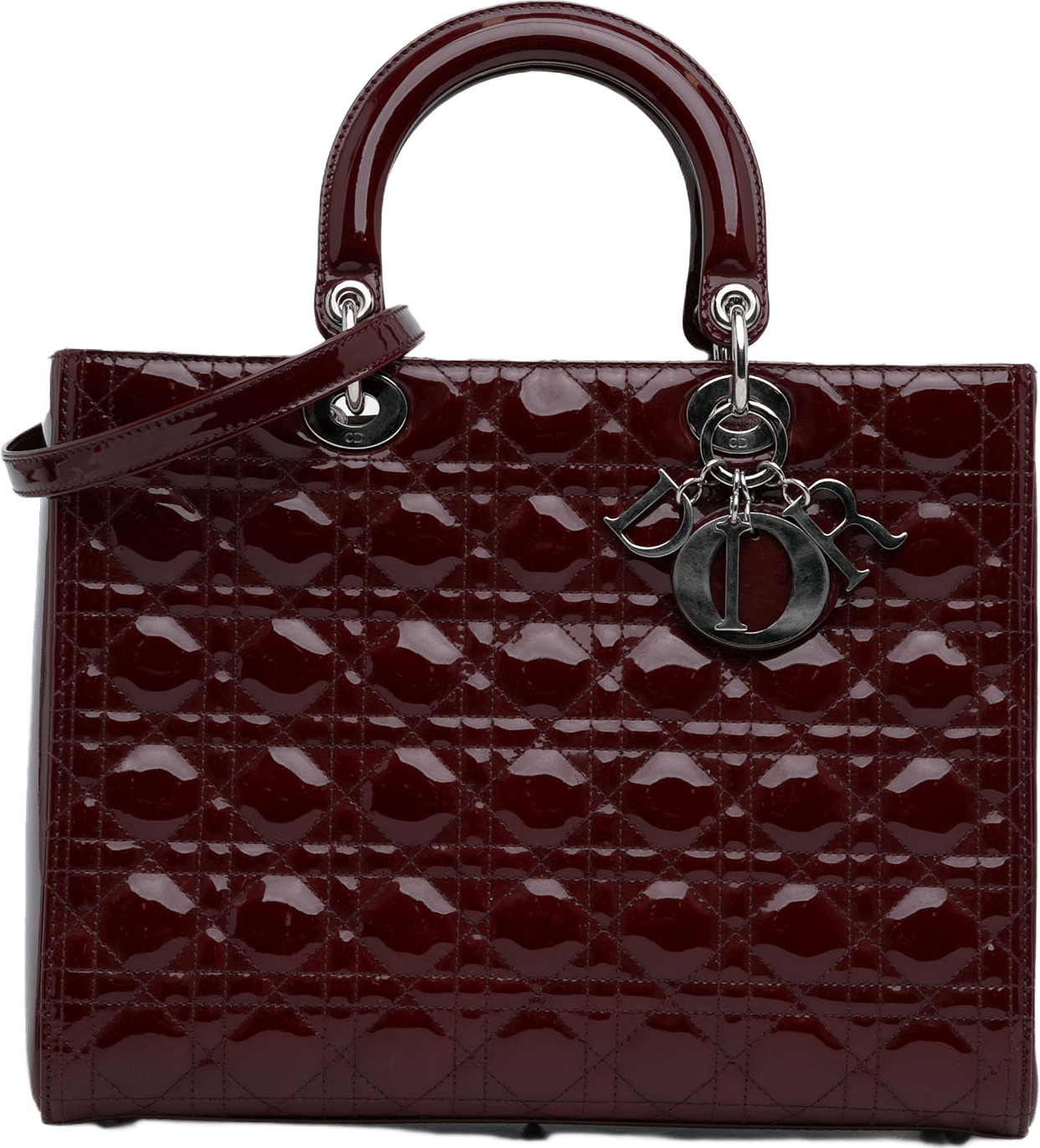 Dior Large Patent Cannage Lady Dior