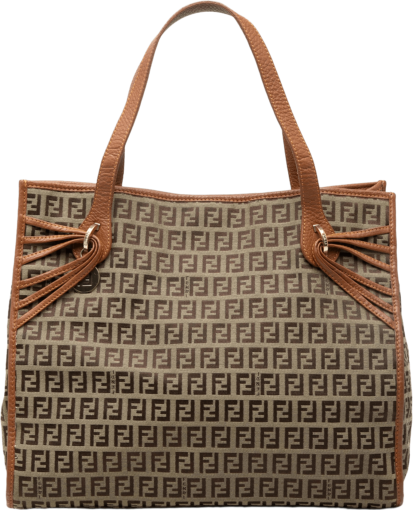 Fendi Zucchino Canvas Tote, från Luxclusif, i färgen light brown.