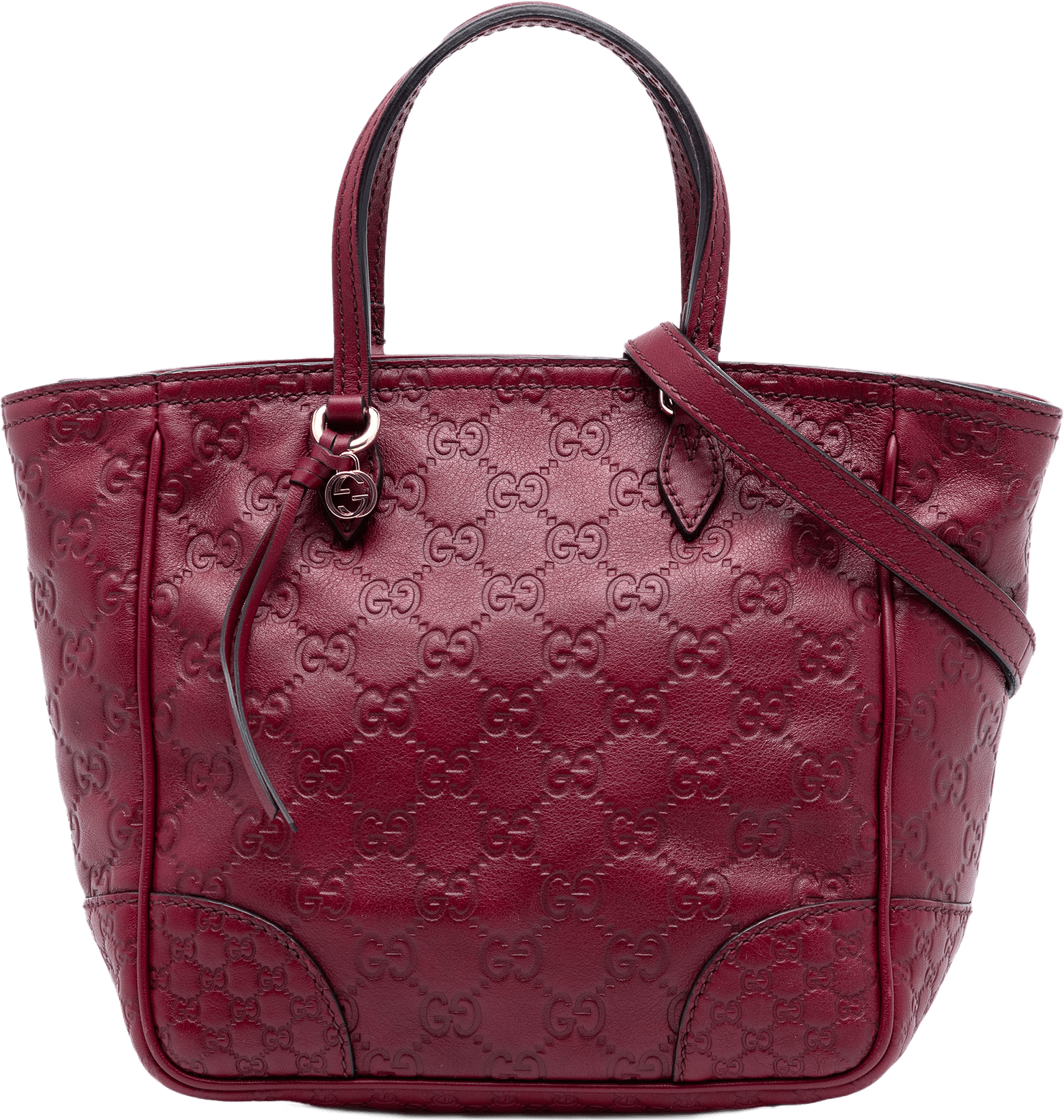 Gucci Small Guccissima Bree Satchel, från Luxclusif, i färgen röd.