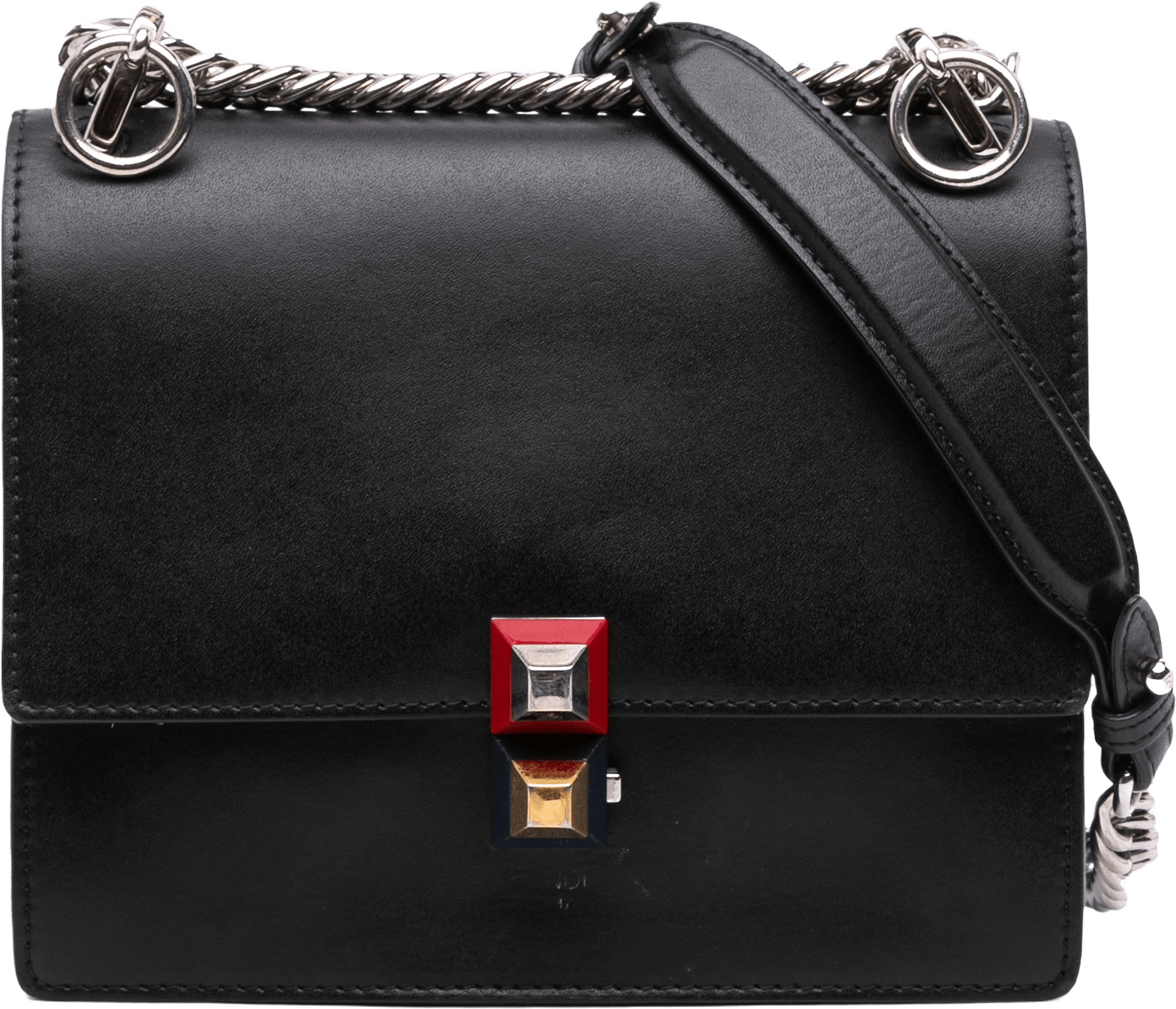 Fendi Small Leather Kan I Crossbody, från Luxclusif, i färgen black.