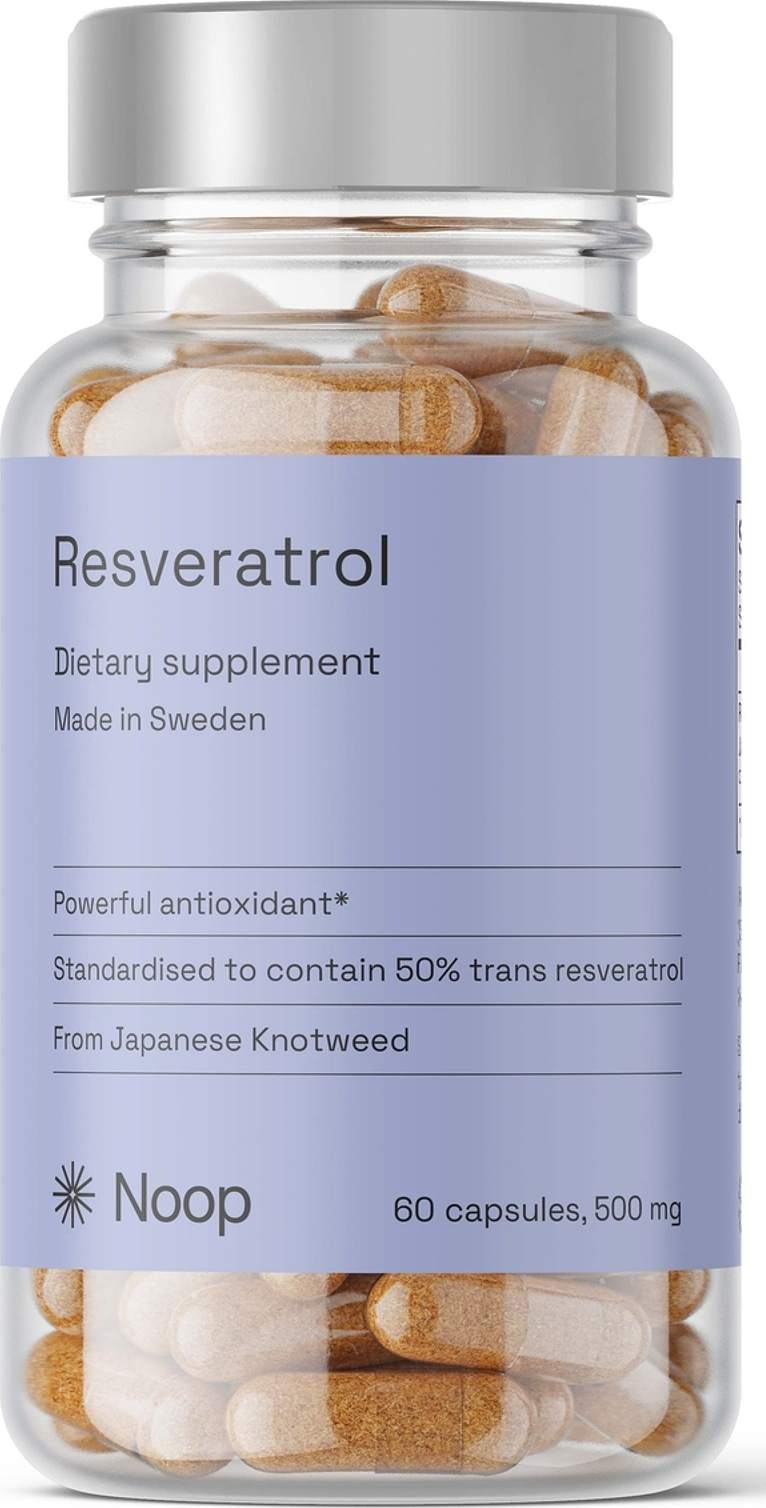 Premium Resveratrol Frn Noop 60 Kapslar, 500 Mg Per Kapsel, från Noop Life, i färgen white.