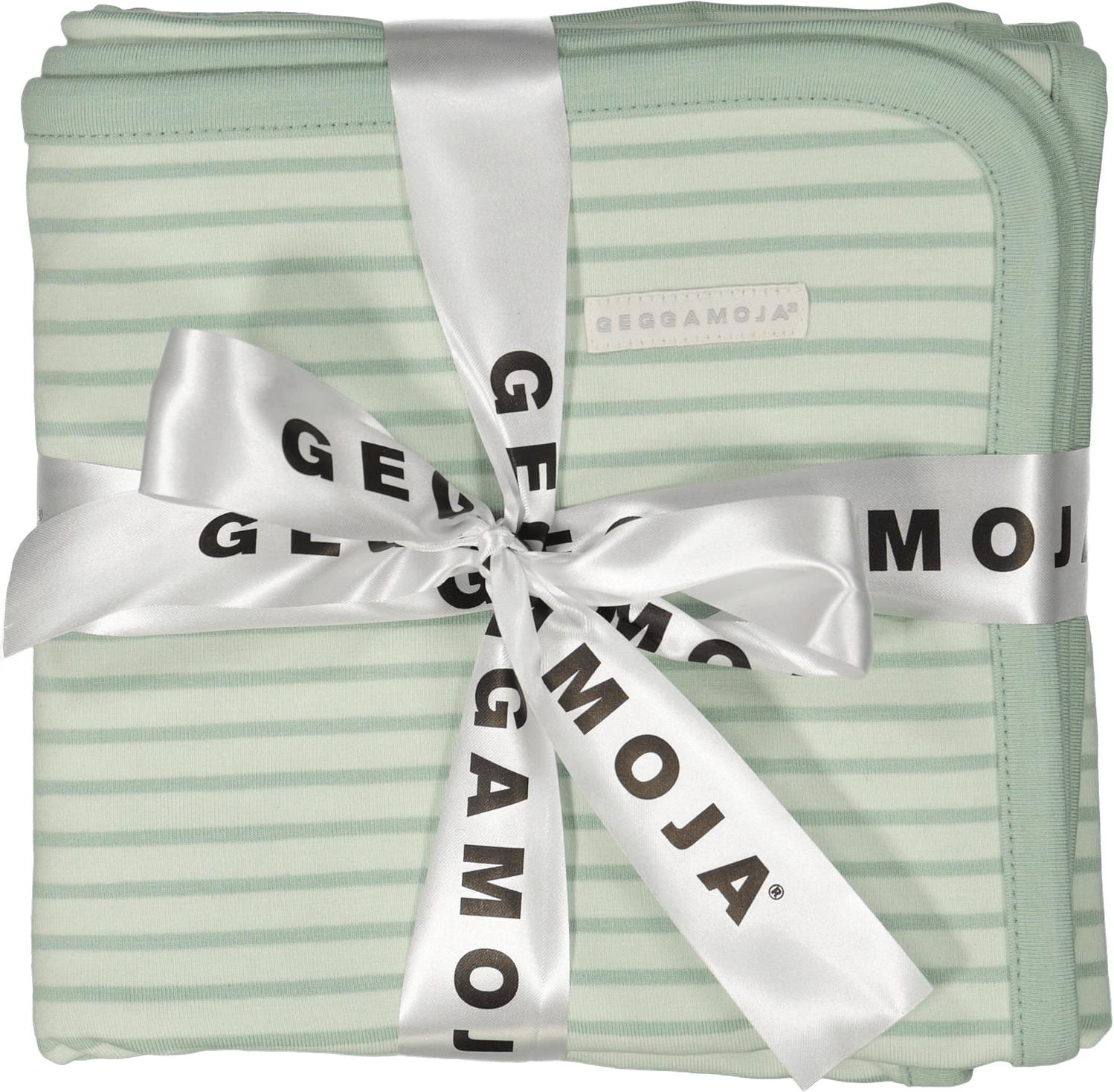 Babyfilt Bambu Classic, från Geggamoja, i färgen lightgreen/white.