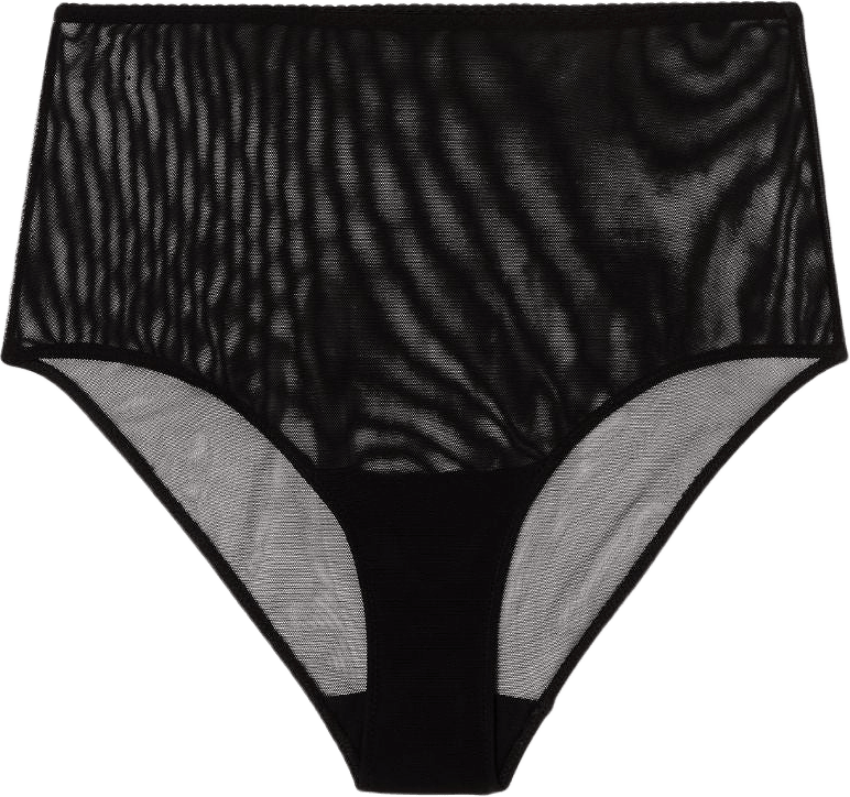 Mesh Highwaist Briefs, från Understatement, i färgen black.