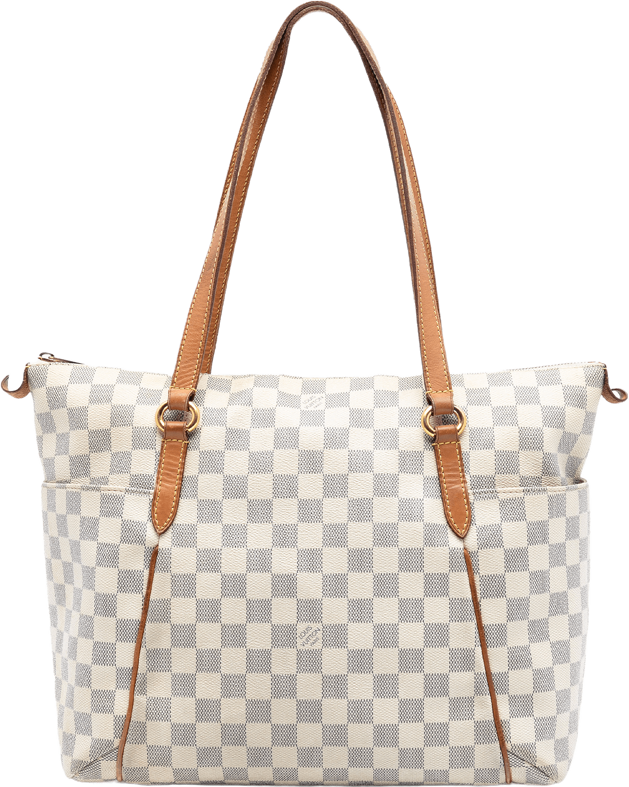 Louis Vuitton Damier Azur Totally Mm, från Luxclusif, i färgen white.