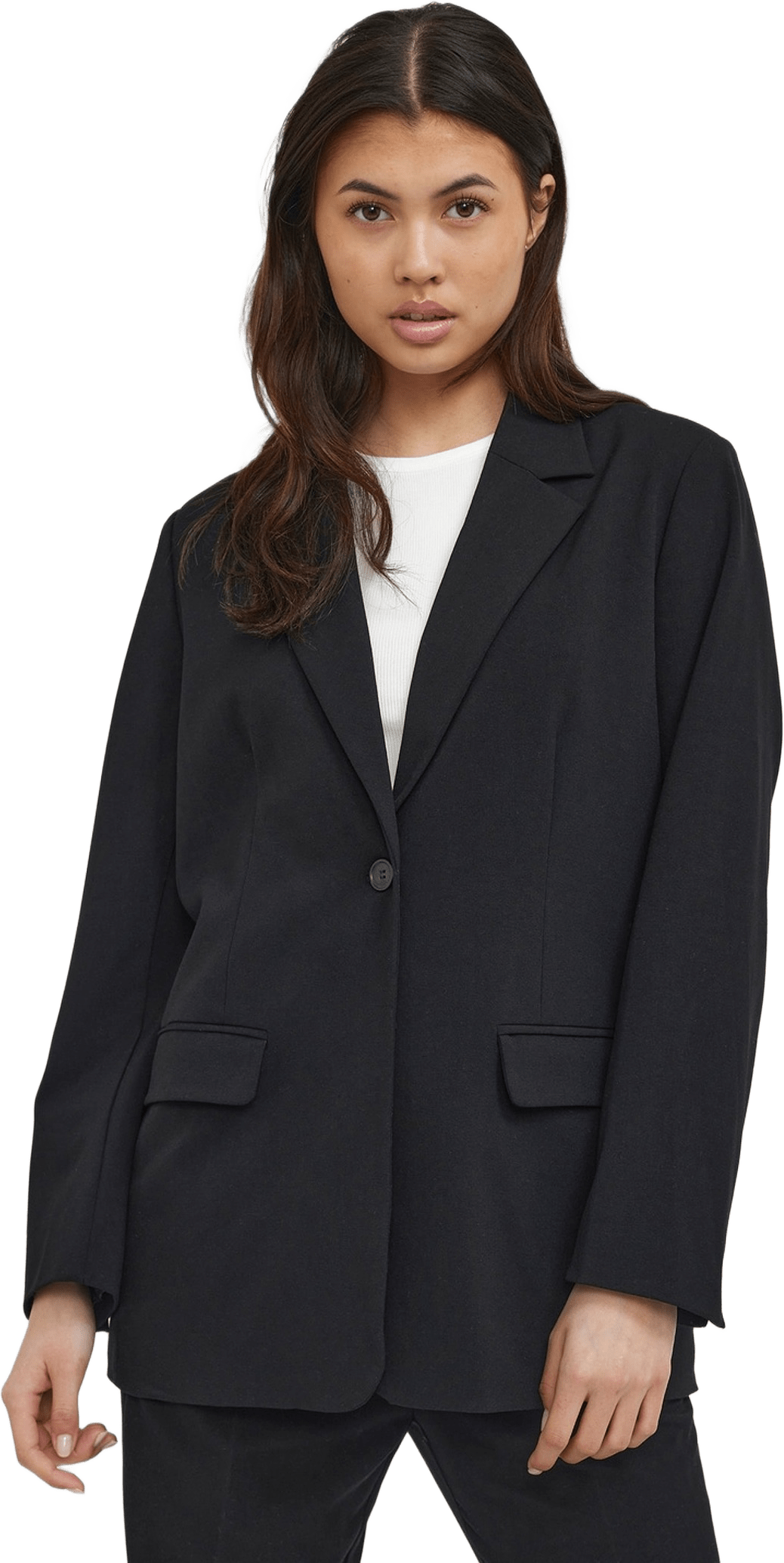 Srvilja Loose Blazer - Black, från Soft Rebels, i färgen black.