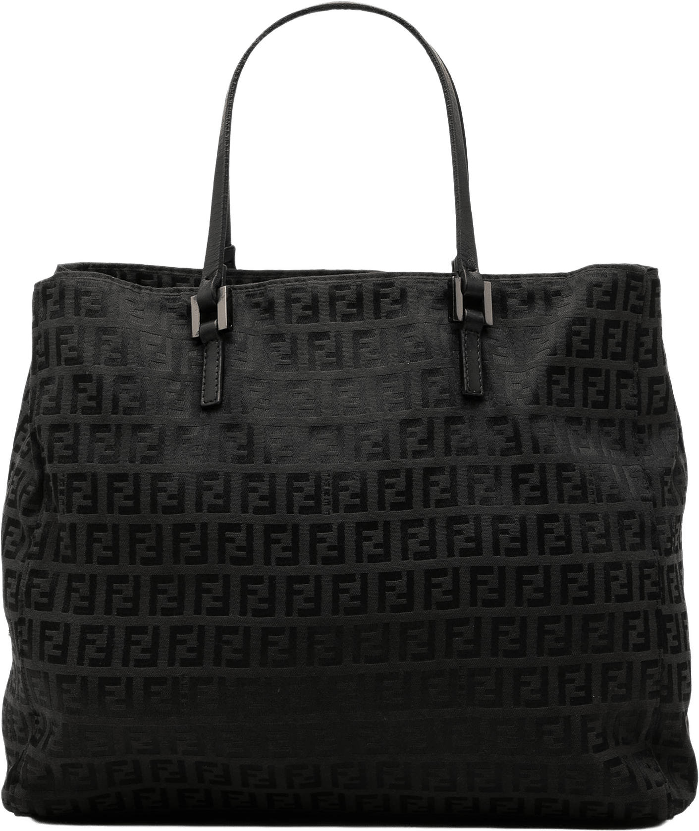 Fendi Zucchino Canvas Tote, från Luxclusif, i färgen svart.