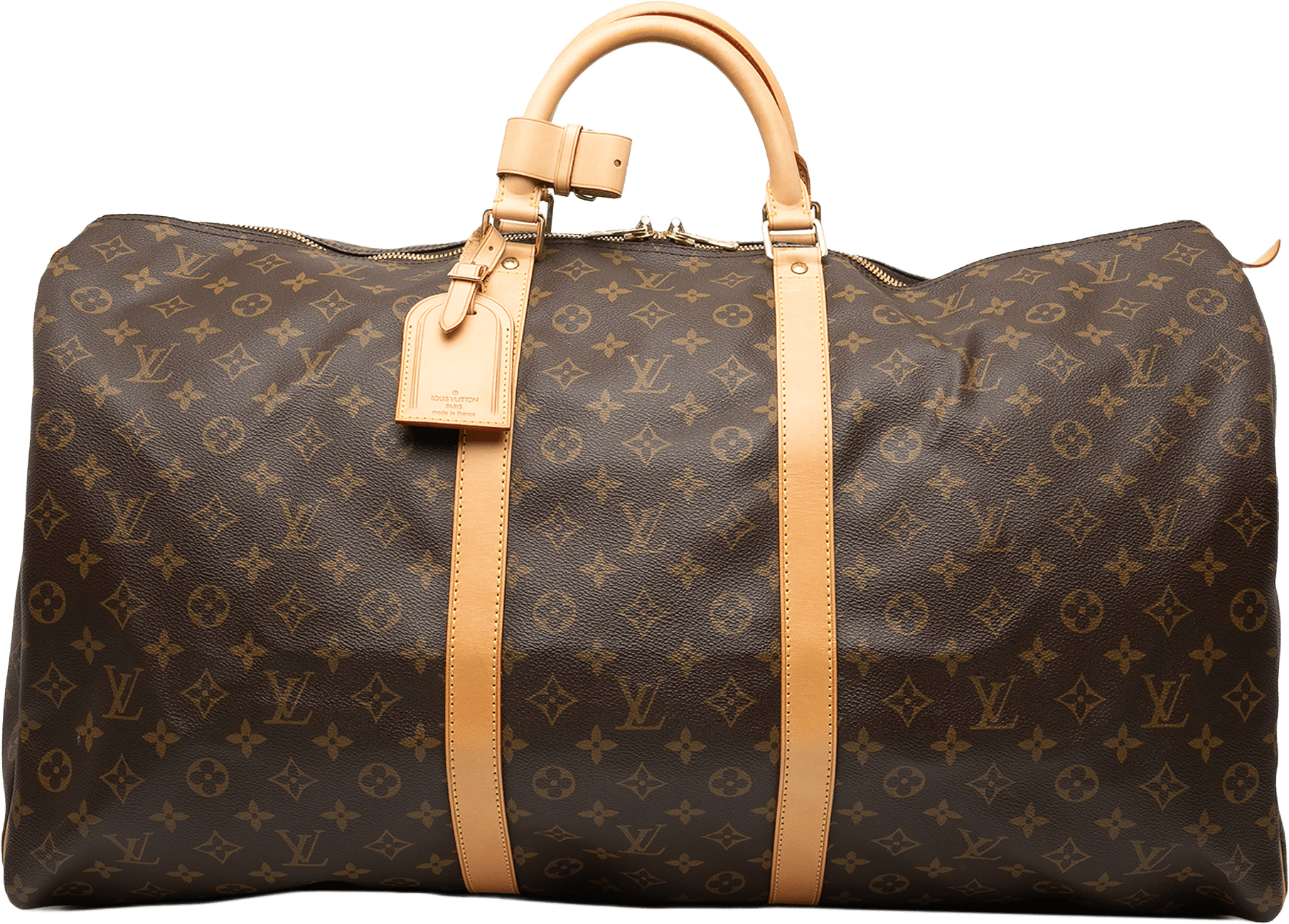 Louis Vuitton Monogram Keepall 60, från Luxclusif, i färgen brown.
