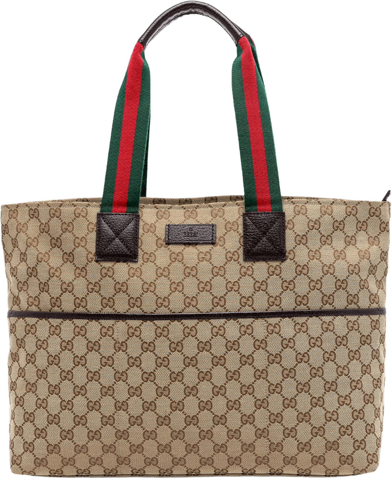 Gucci Gg Canvas Web Tote, från Luxclusif, i färgen beige.
