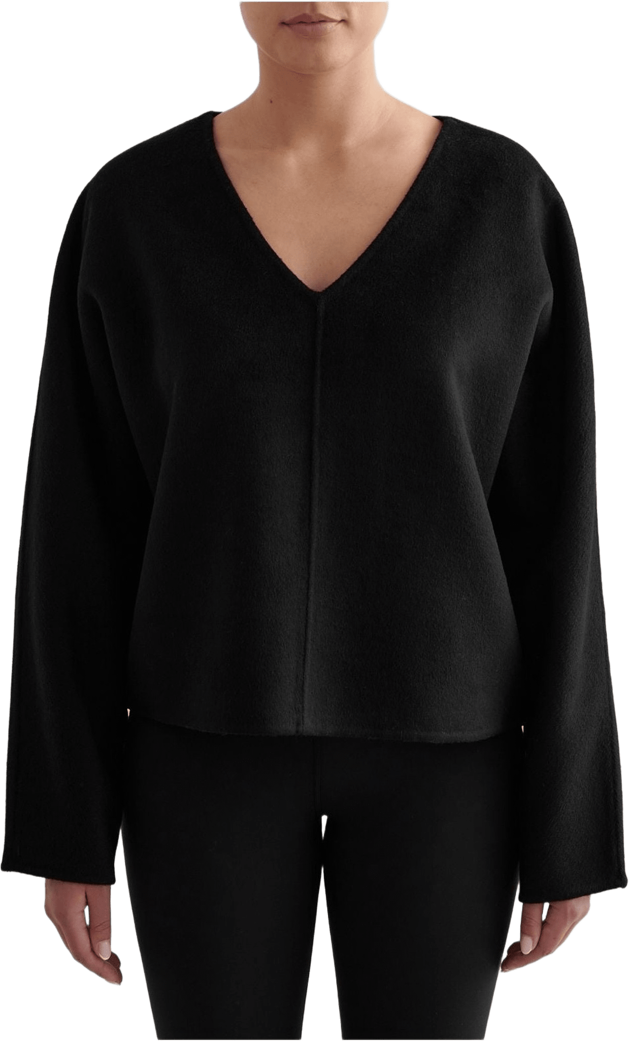 Wool Sweatshirt, från aim'n, i färgen black.