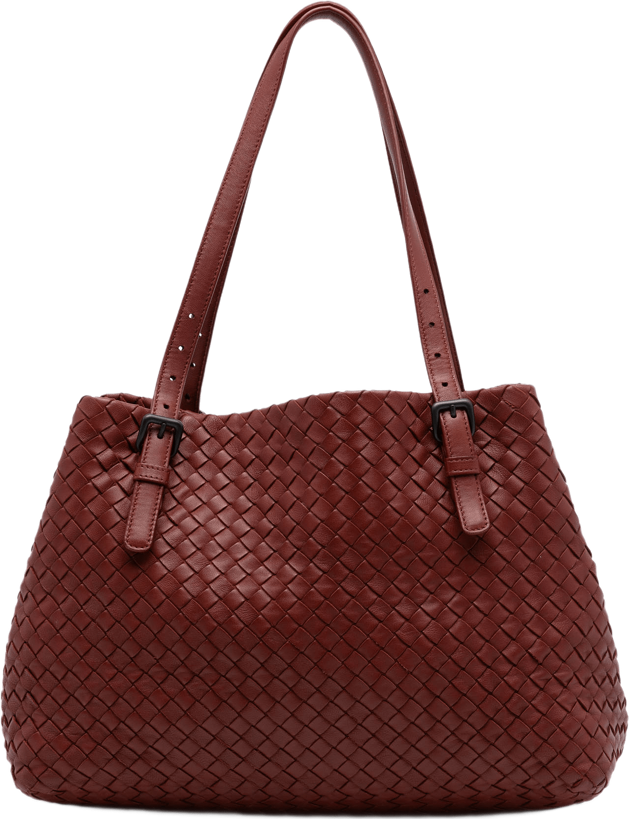 Bottega Veneta Medium Nappa Intrecciato Cesta Tote, från Luxclusif, i färgen brick.