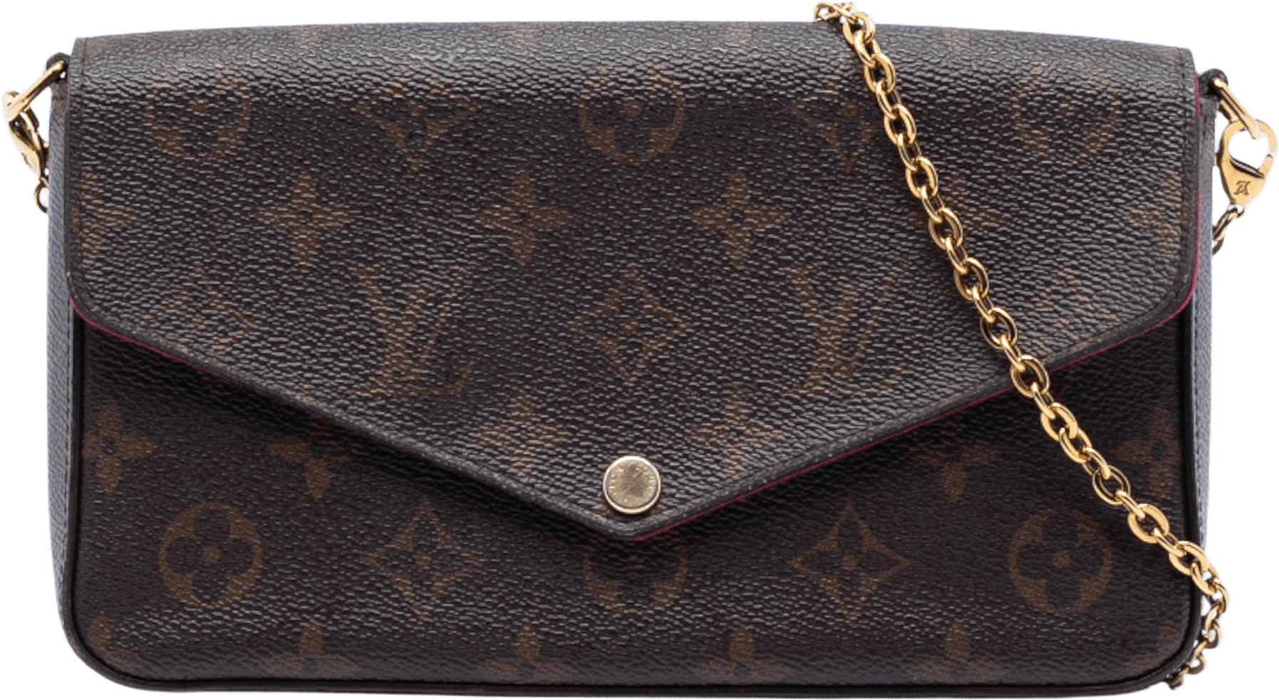 Louis Vuitton Monogram Pochette Felicie, från Luxclusif, i färgen brown.