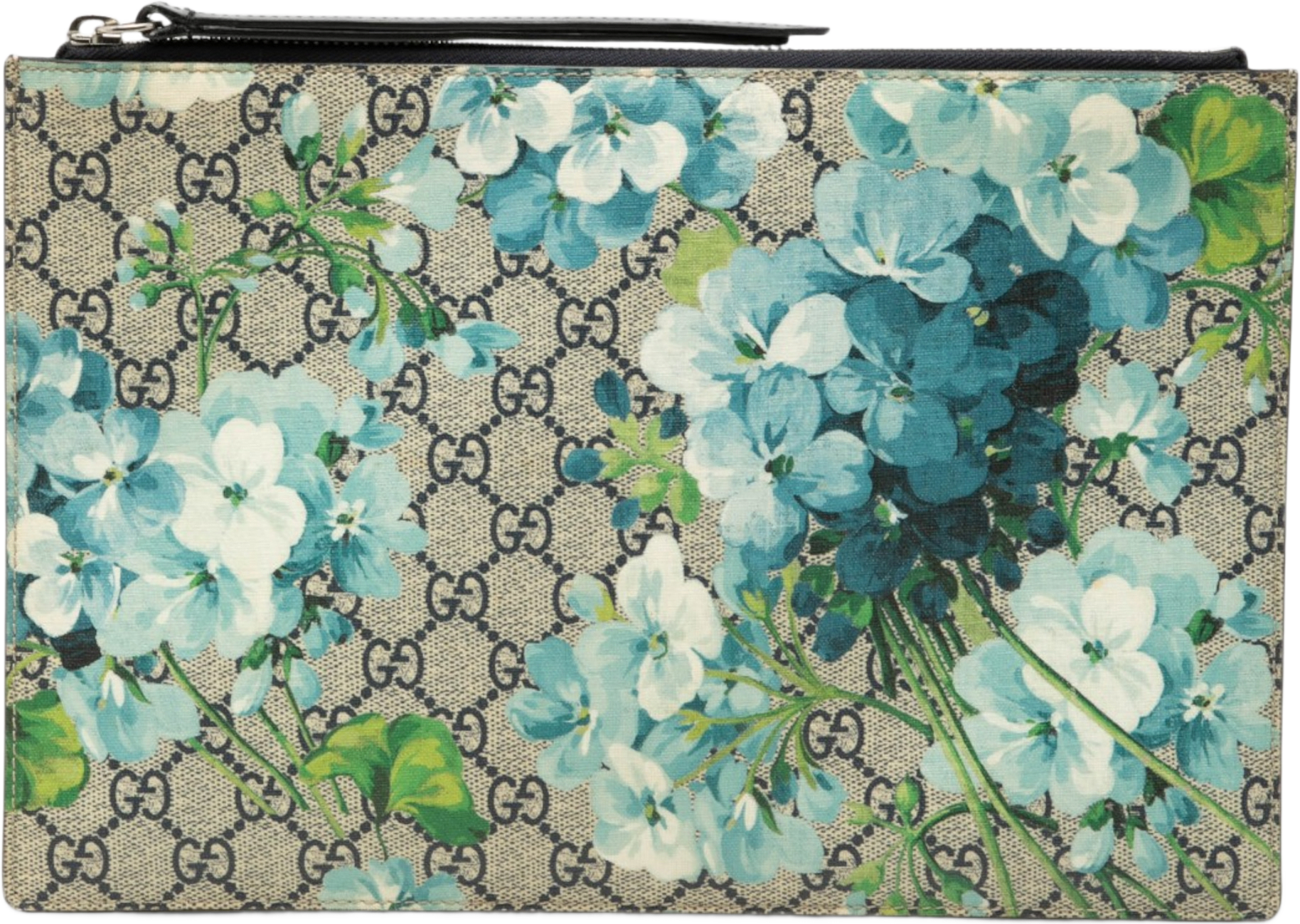 Gucci Gg Supreme Blooms Clutch, från Luxclusif, i färgen beige.