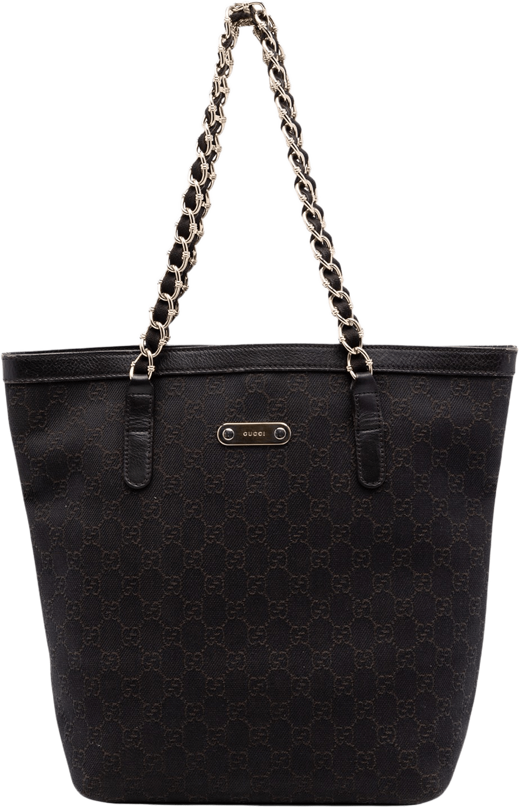 Gucci Gg Denim Capri Tote, från Luxclusif, i färgen dark brown.
