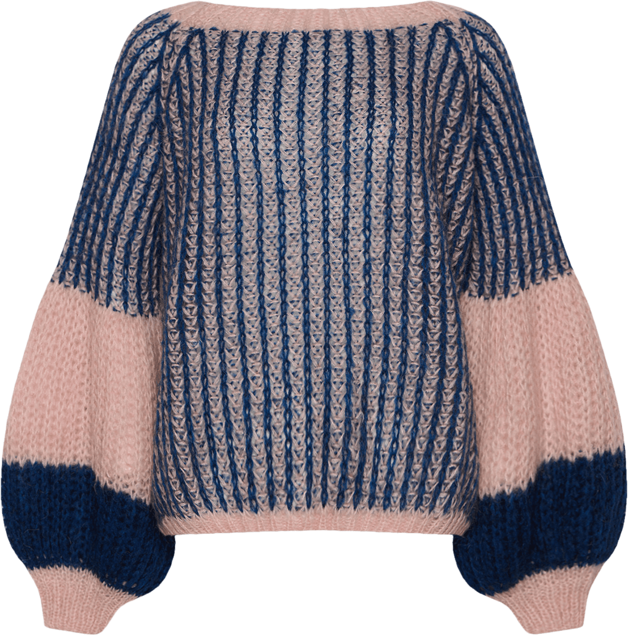 Liana Knit Sweater - Rose/navy, från Noella, i färgen rose/navy.