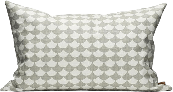 Kuddfodral Waves 60x40cm Svart/grå, från Littlephant, i färgen grå.