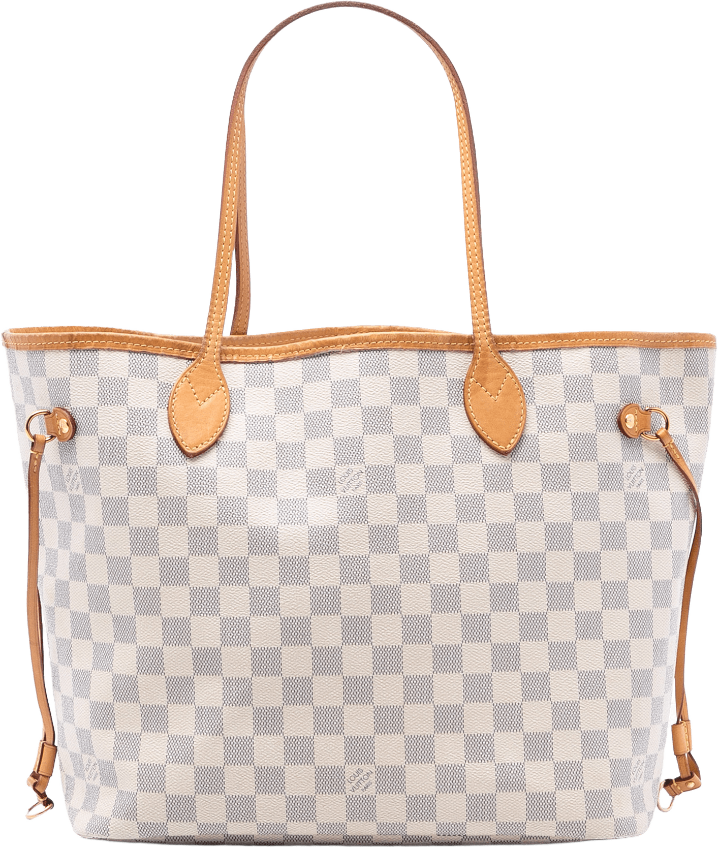 Louis Vuitton Damier Azur Neverfull Mm, från Luxclusif, i färgen white.