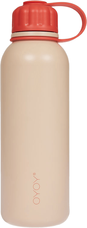 Pullo Bottle, från OYOY Living, i färgen coral/cherryred.