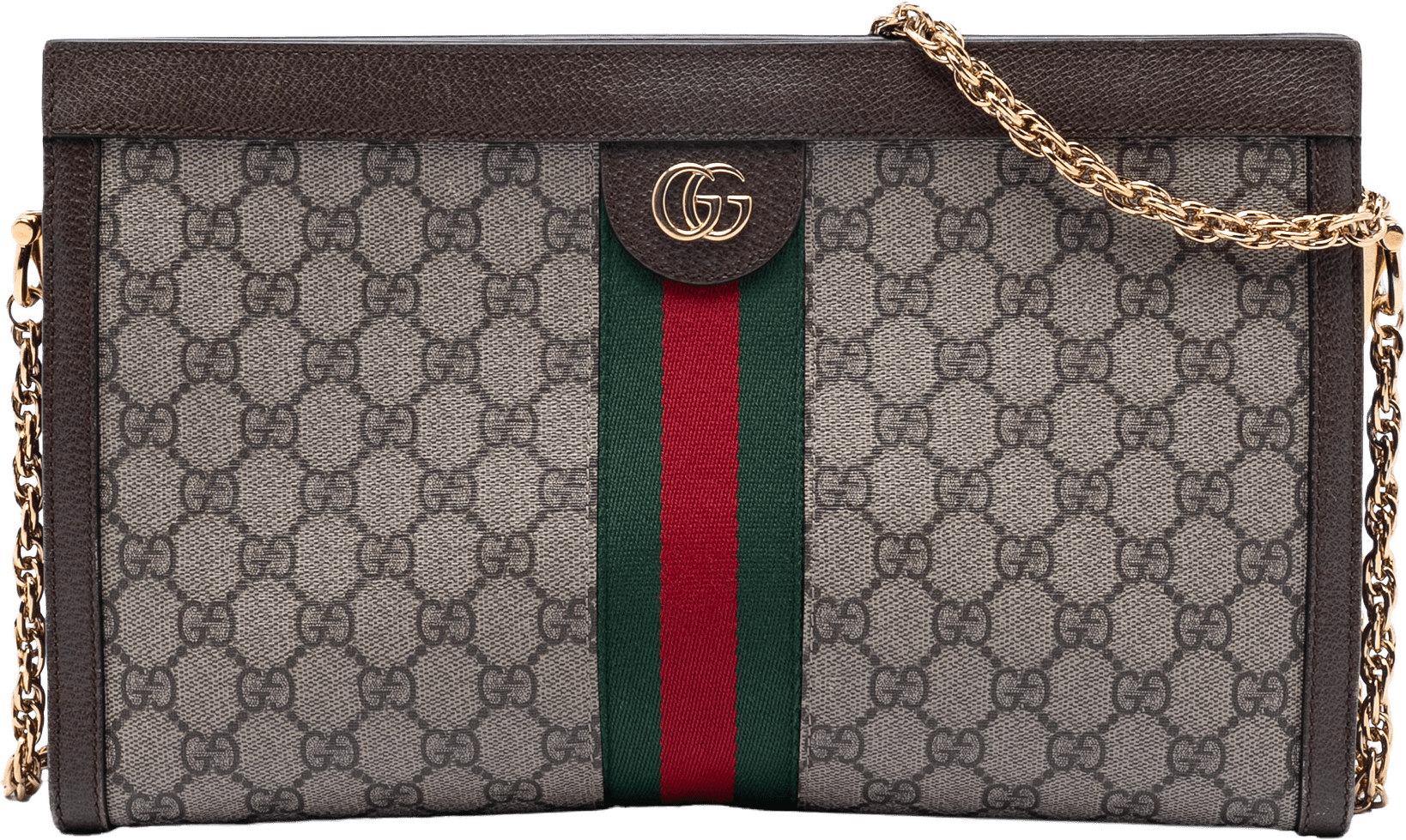Gucci Medium Gg Supreme Web Ophidia Chain Shoulder Bag, från Luxclusif, i färgen beige.