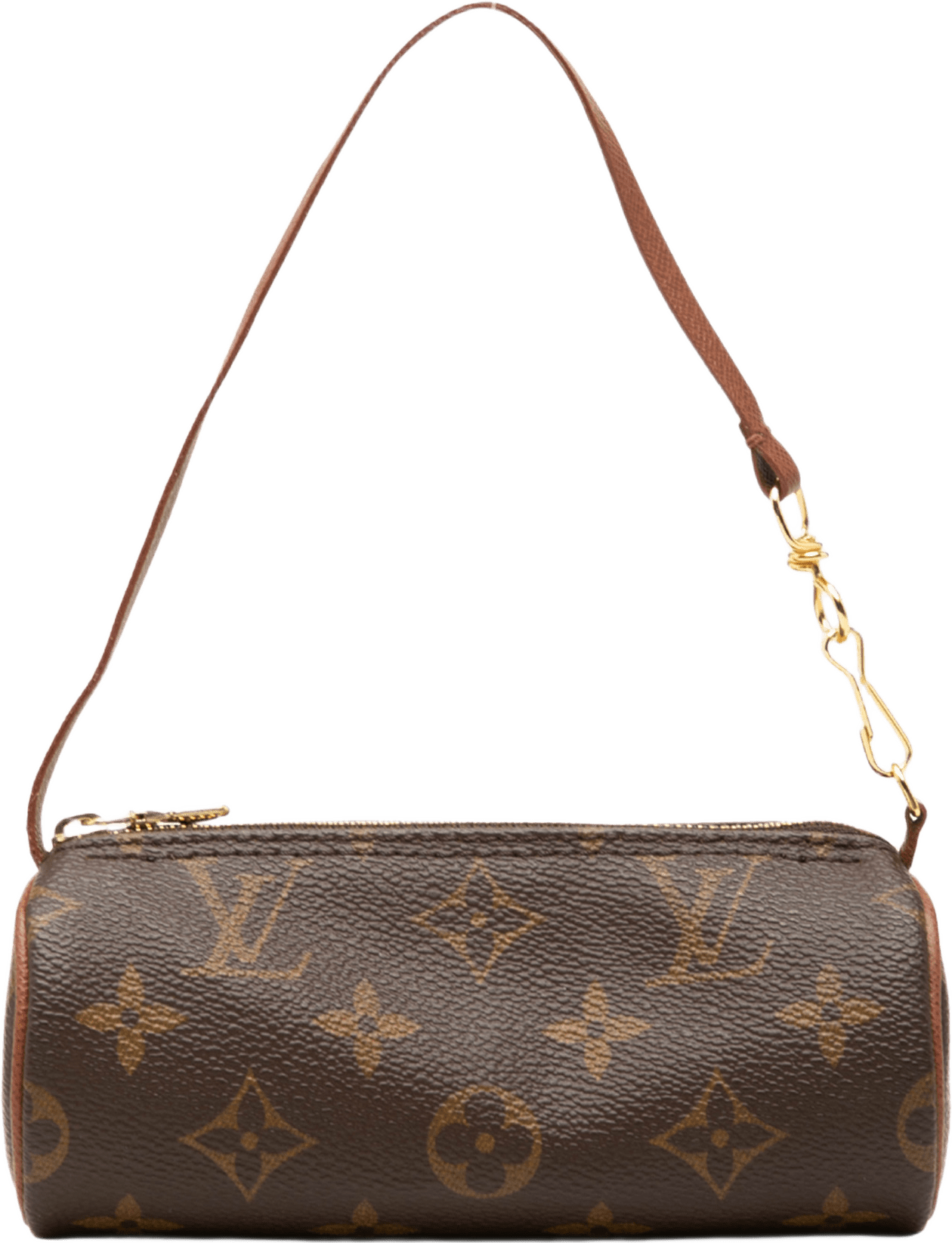 Louis Vuitton Monogram Papillon Pochette, från Luxclusif, i färgen brun.
