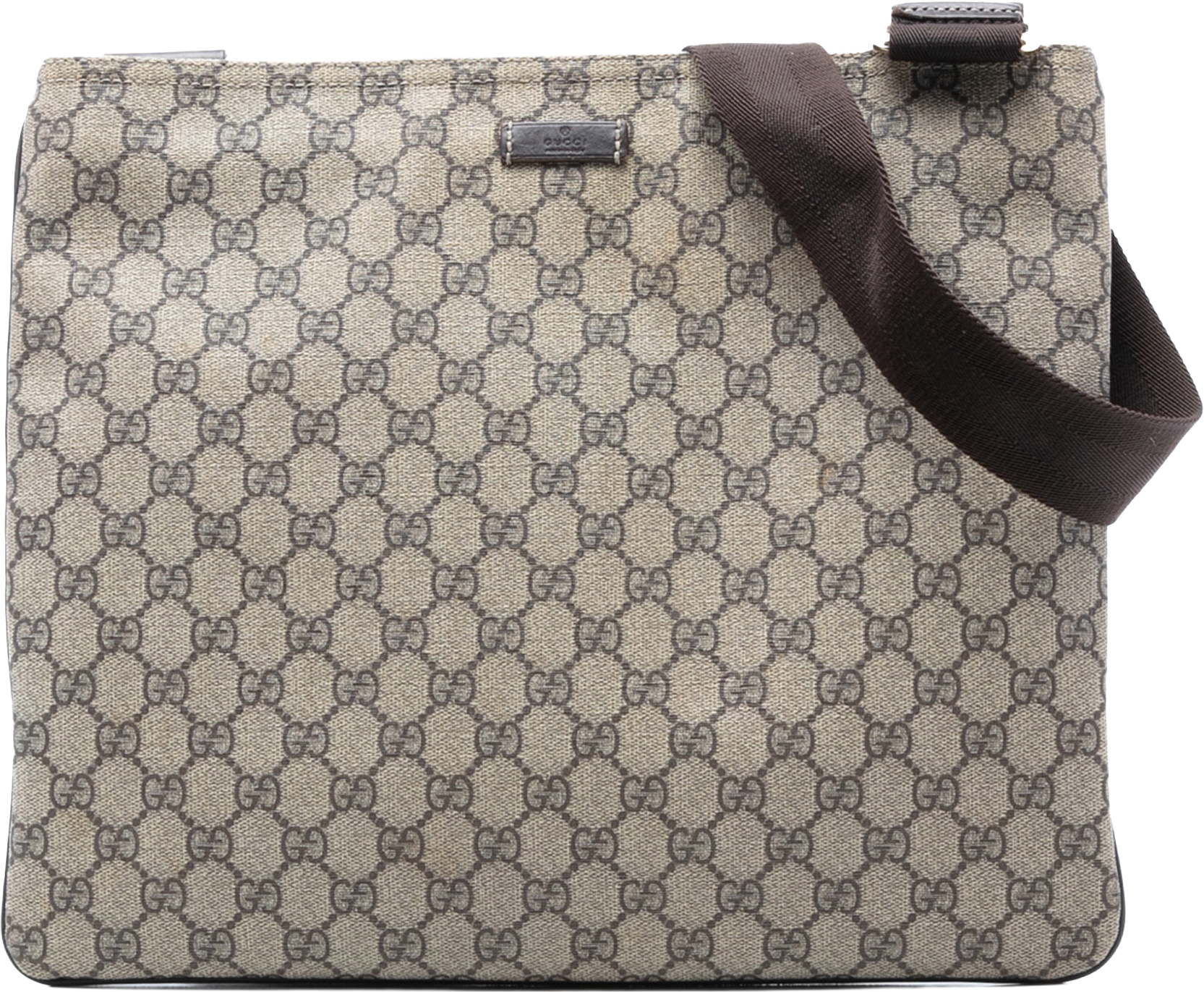 Gucci Gg Supreme Crossbody, från Luxclusif, i färgen beige.