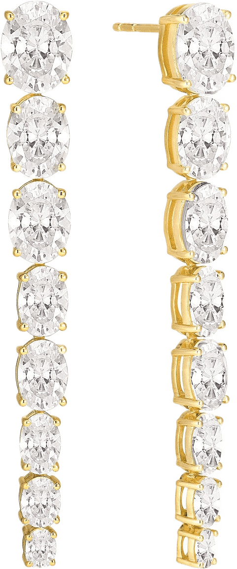 Örhänge Ellisse Lungo Otto, från Sif Jakobs Jewellery, i färgen gold.