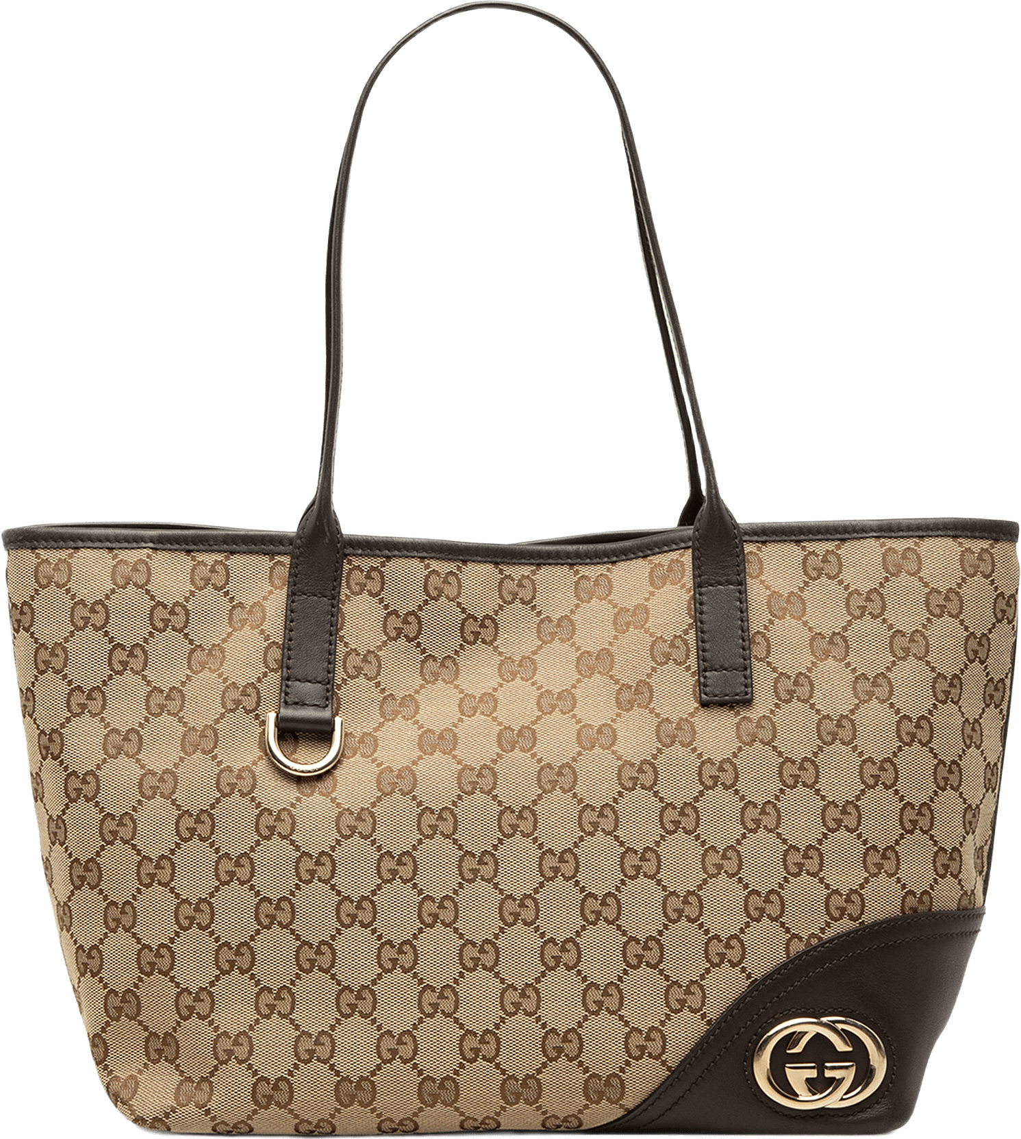 Gucci Gg Canvas New Britt Tote, från Luxclusif, i färgen beige.