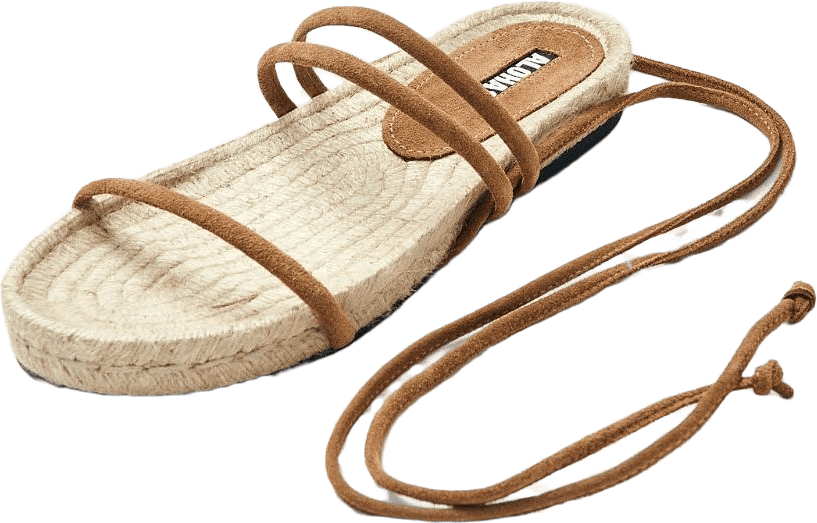 Rayna Suede Tan Leather Sandals