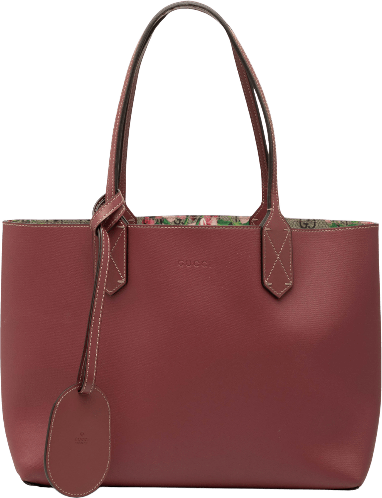 Gucci Small Gg Supreme Blooms Reversible Tote, från Luxclusif, i färgen beige.