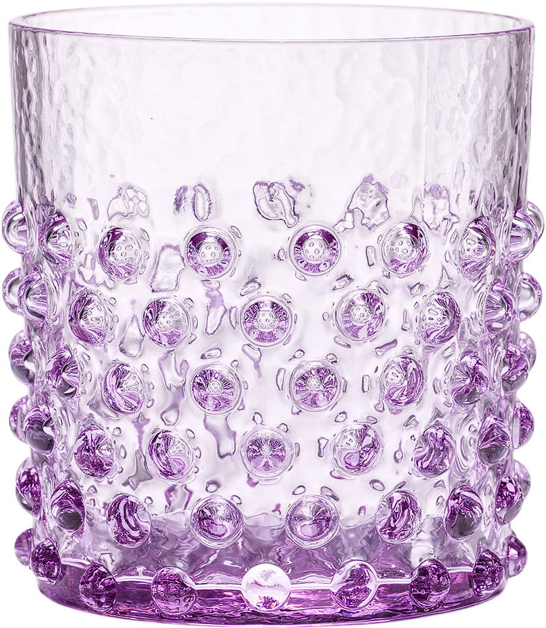 Cecilia Drickglas, Korta, 2-pack, från In Flore, i färgen light purple.