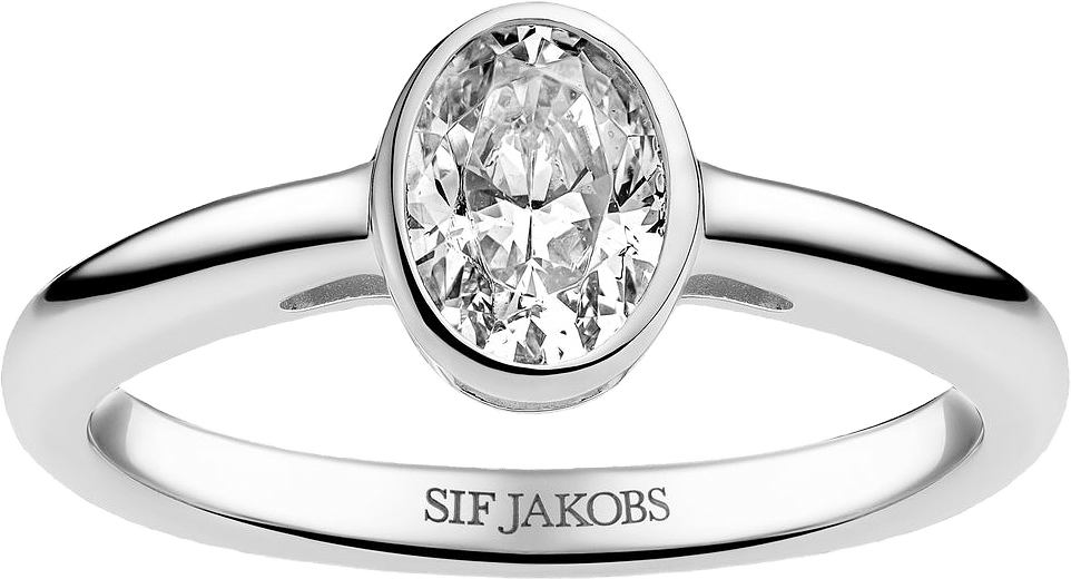 Ring Sardinien Ovale Piccolo, från Sif Jakobs Jewellery, i färgen 925 sterling silver.