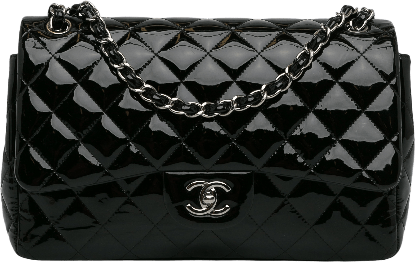 Chanel Jumbo Classic Patent Double Flap