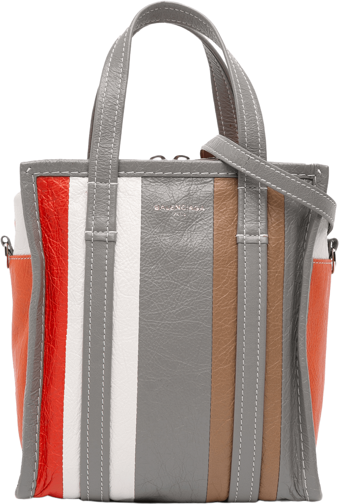 Balenciaga Xs Lambskin Bazar Shopper Satchel, från Luxclusif, i färgen gray.