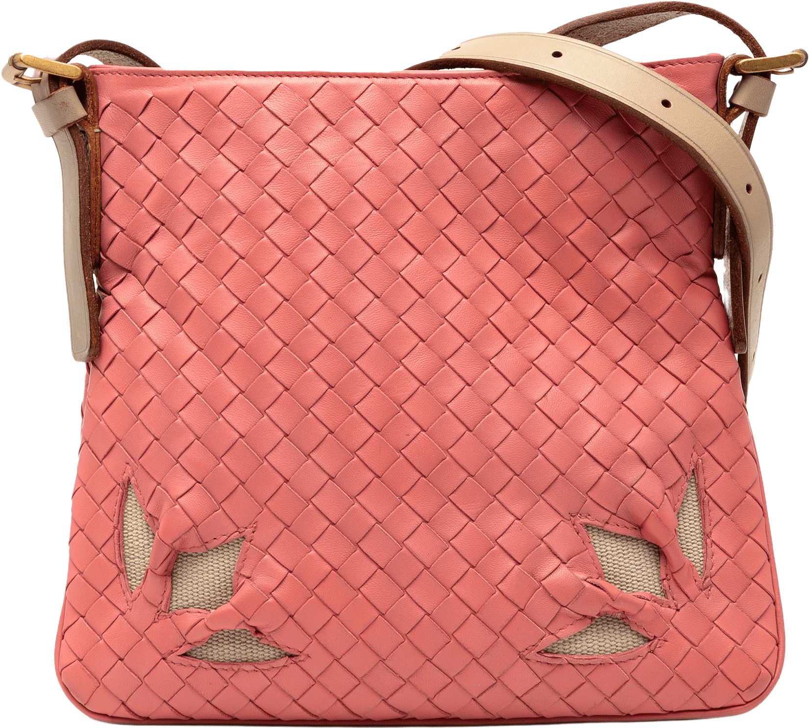 Bottega Veneta Nappa Intrecciato Crossbody, från Luxclusif, i färgen blush.