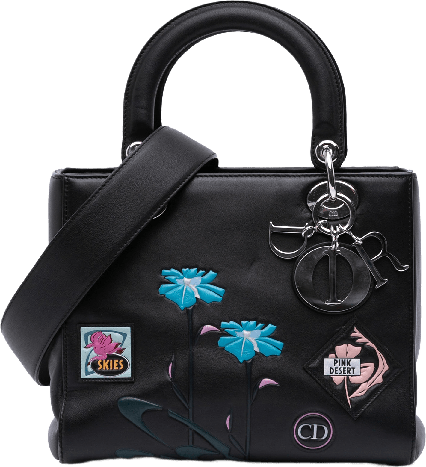 Dior Medium Calfskin Paradise Lady Dior, från Luxclusif, i färgen black.