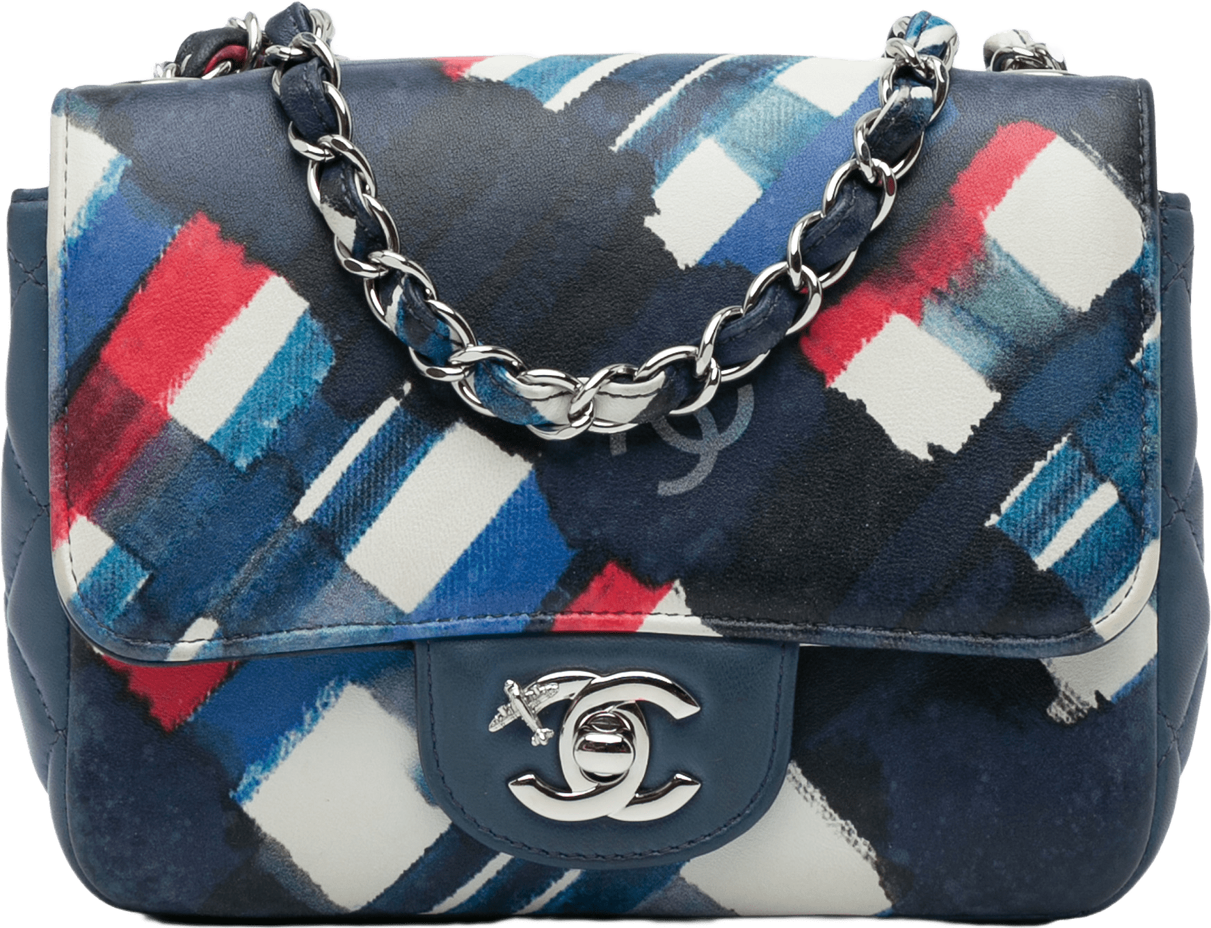Chanel Mini Square Classic Printed Lambskin Airlines Flap