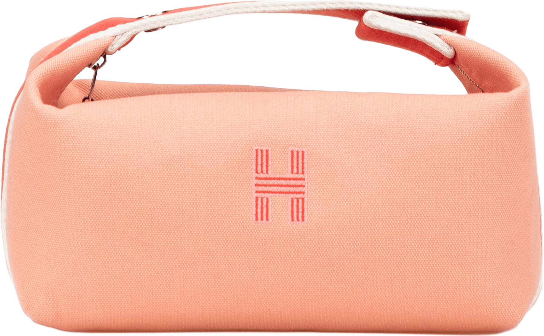 Hermès Small Canvas Bride A Brac Case, från Luxclusif, i färgen salmon.